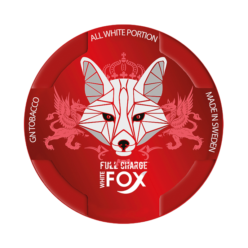 White Fox Full Charge 16mg nicotine pouches — 20 pouches per can