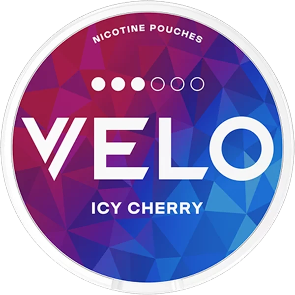 VELO Icy Cherry 8mg nicotine pouches — 20 pouches per can